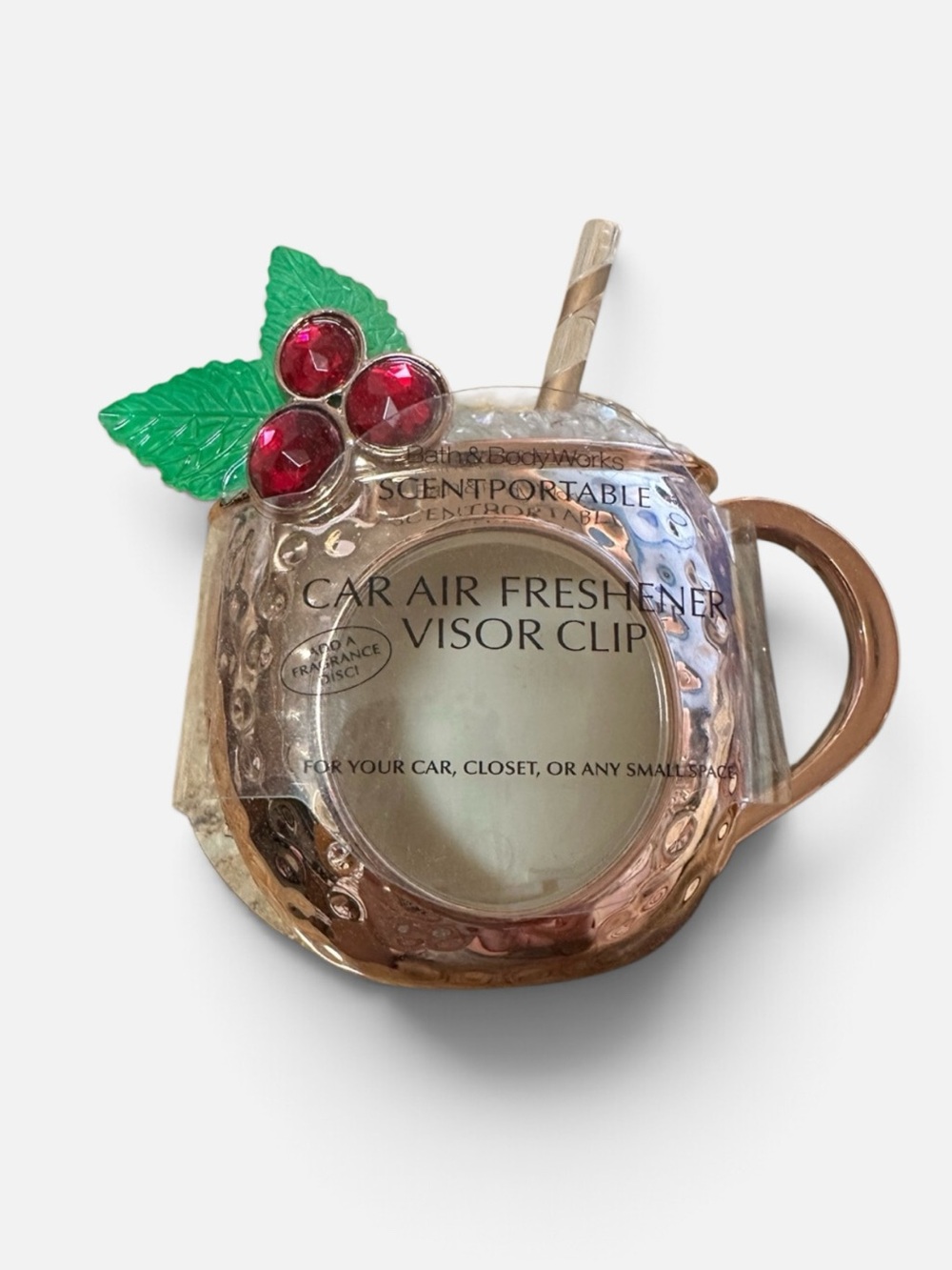 Bath & Body Works Moscow Mule Scentportable Car Air Freshener Visor Clip